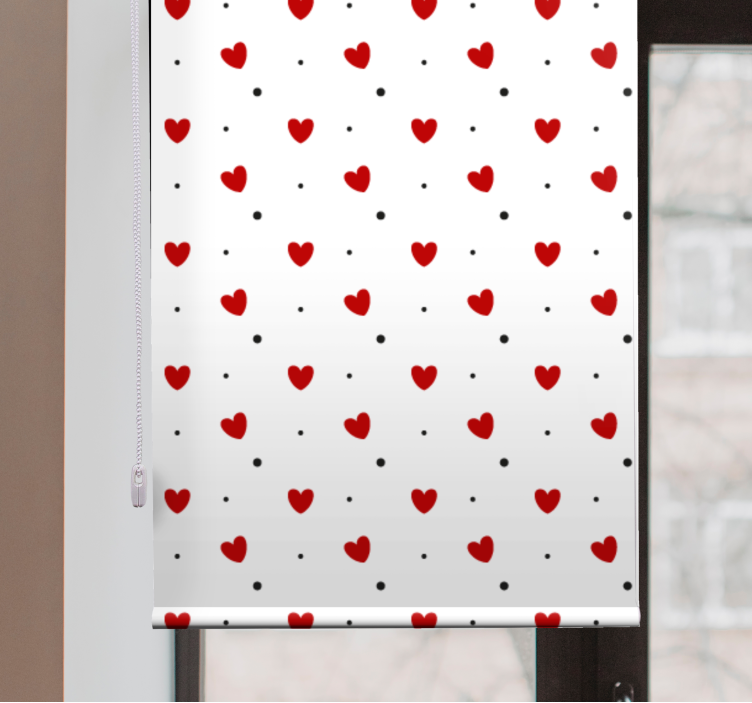 Heart Pattern Delight romantic blind - TenStickers