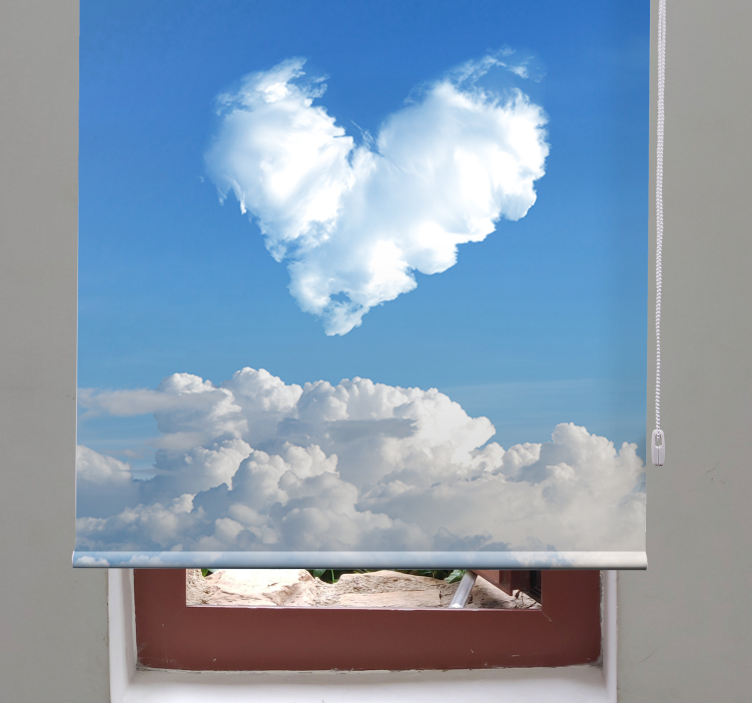 Heart shaped cloud romantic blind - TenStickers