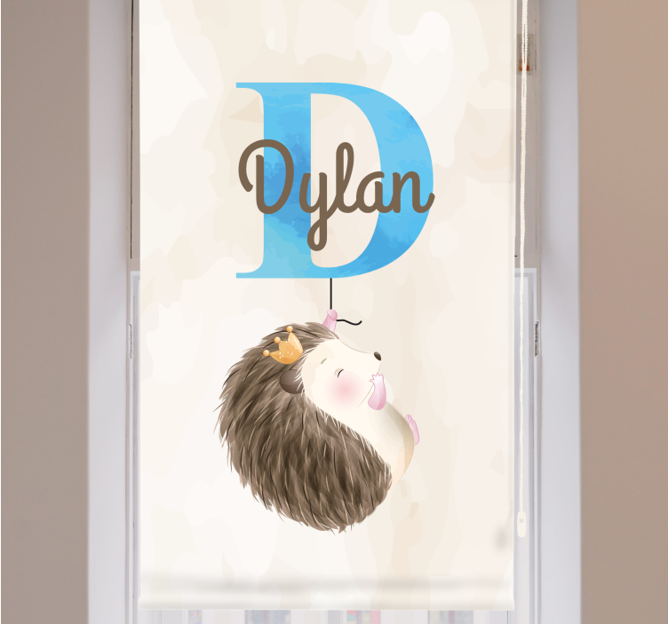 Hedgehog with initial and name blind kids - TenStickers