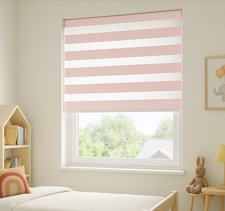White and pink stripes blind kids - TenStickers