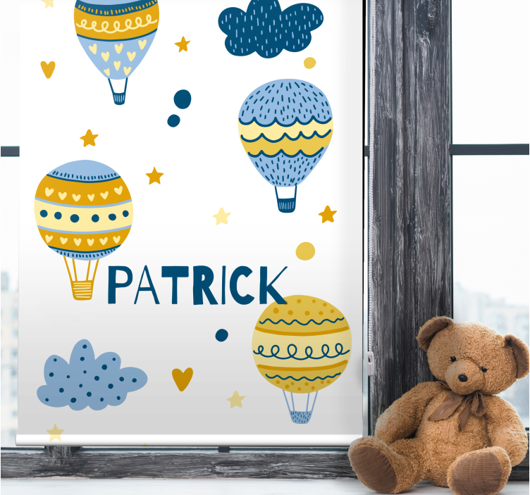 Scandinavian air balloons with name blind kids - TenStickers