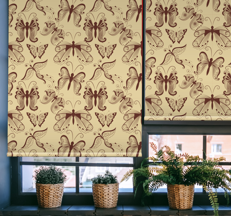 Intricate Butterfly Pattern butterflies blind - TenStickers