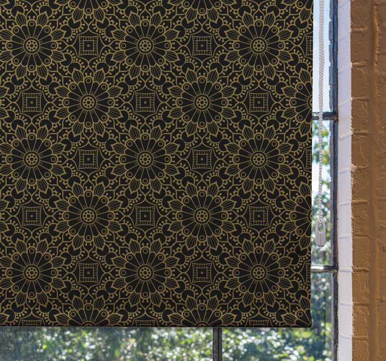 Intricate Floral Pattern blind art - TenStickers