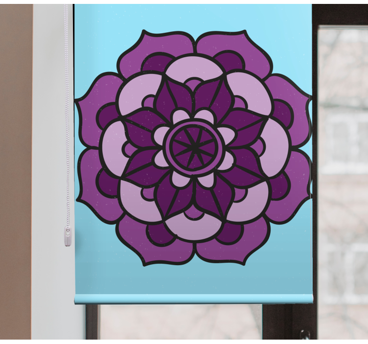 Intricate Purple Flower floral blind - TenStickers