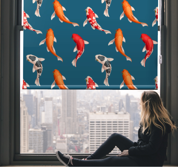 Koi Fish Pattern animal blind - TenStickers