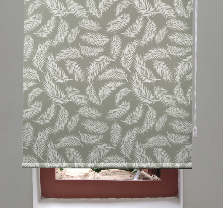 Leaf Patterned Design blind flowers - TenStickers