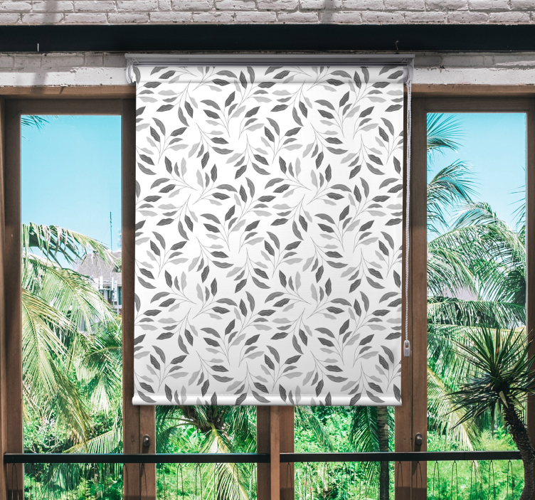 Leafy Elegance floral blind - TenStickers
