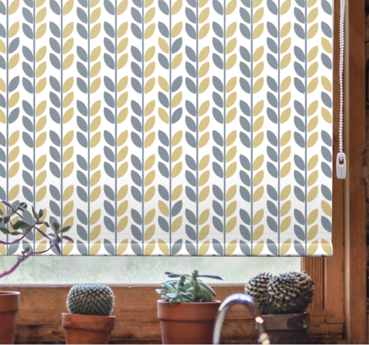 Leafy Vertical Pattern blind flowers - TenStickers