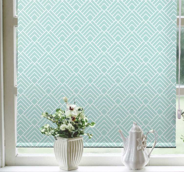Light blue zigzag lines Nordic blind - TenStickers