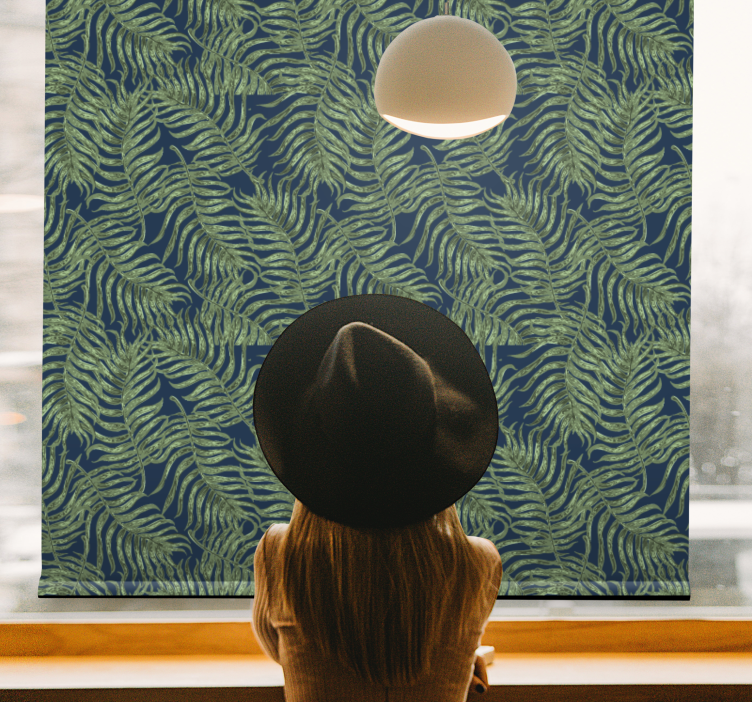 Lush Fern Pattern blind flowers - TenStickers