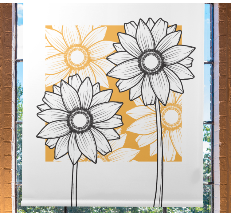 Lush Flower Pattern blind flowers - TenStickers