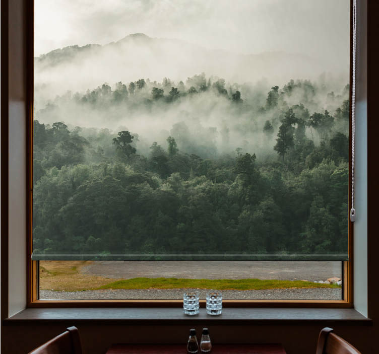 Lush forest mist blind trees - TenStickers