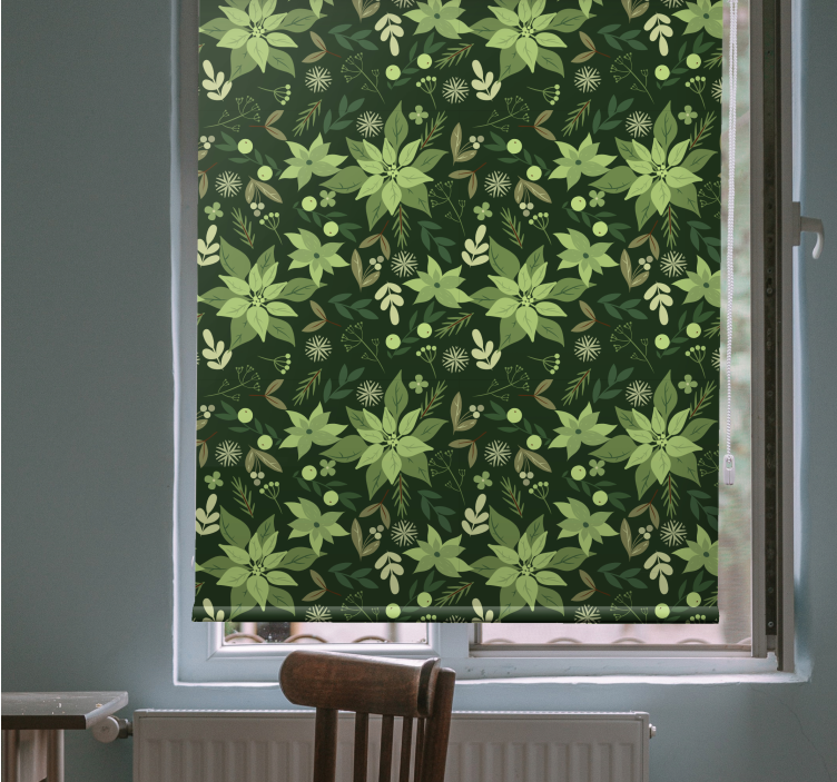 Lush Green Flora blind flowers - TenStickers