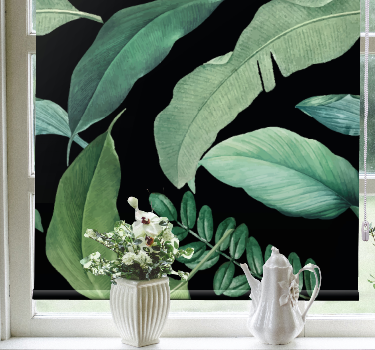 Lush Greenery Design blind flowers - TenStickers