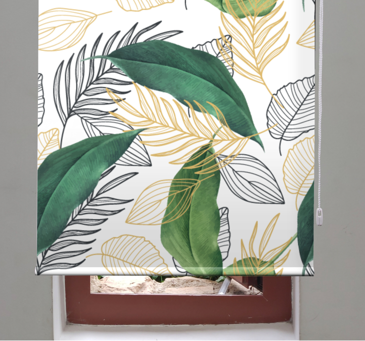Lush Greenery Leaves blind flowers - TenStickers