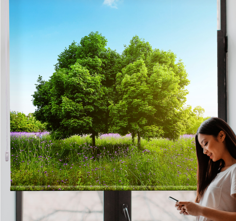 Lush Greenery Scene blind trees - TenStickers