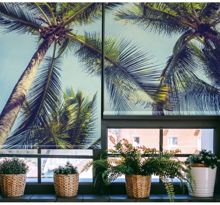 Lush Palm Canopy blind trees - TenStickers