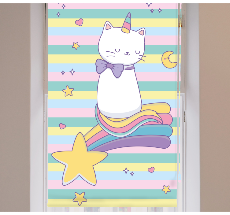 Magical cat unicorn blind kids - TenStickers