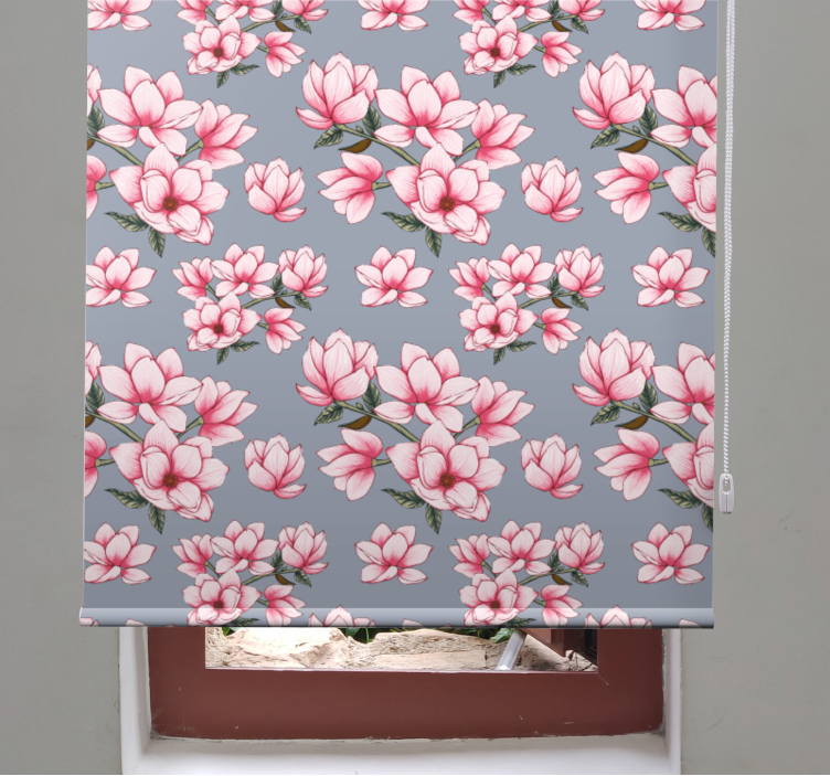 Magnolia Blossom Pattern blind flowers - TenStickers