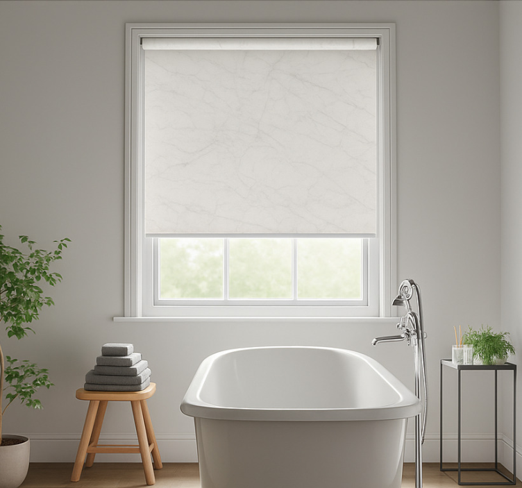 Marble style bathroom blind - TenStickers