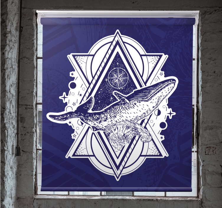 Massive whale silhouette animal blind - TenStickers