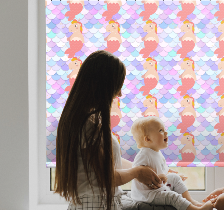 Unicorn mermaid pattern blind kids - TenStickers