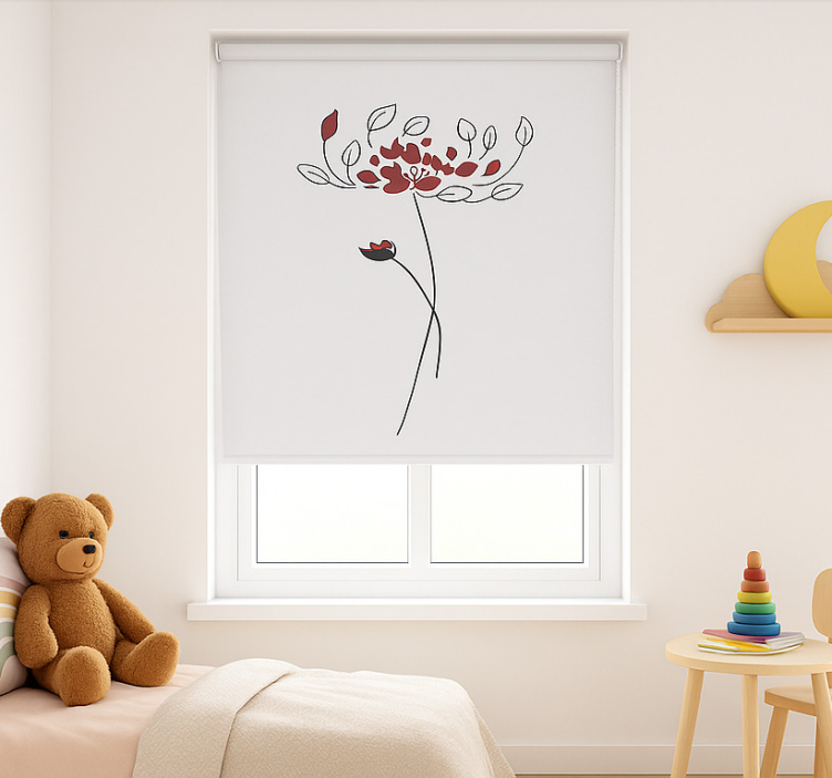 Minimalist botanical sketch blind kids - TenStickers
