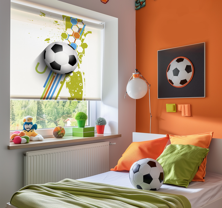 Modern themed football roller blind - TenStickers