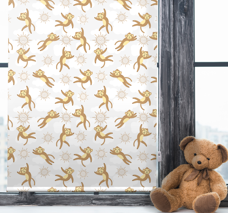 Monkey Sun Pattern more animal blind - TenStickers