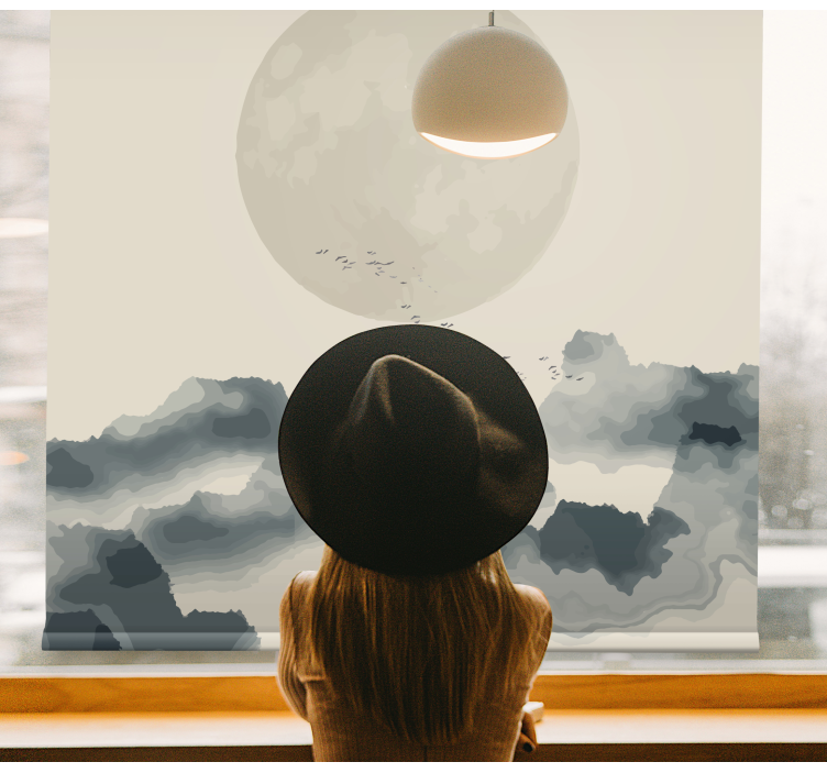 Moonlit cloudscape modern blind - TenStickers