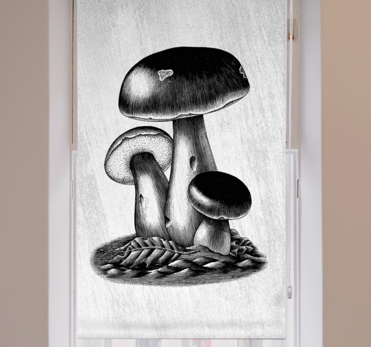 Mushroom Elegance blind flowers - TenStickers