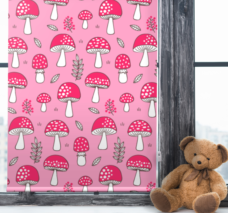 Mushroom Patterns blind flowers - TenStickers