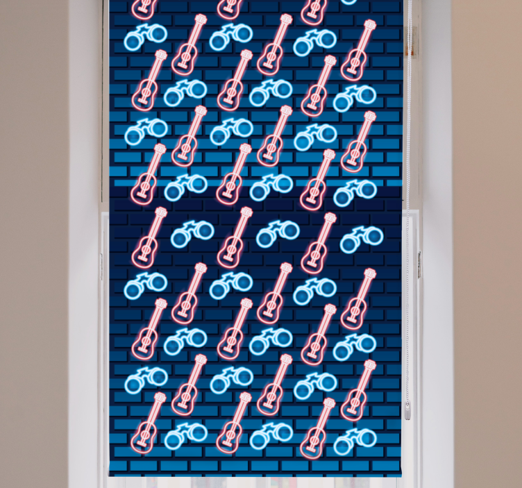 Musical guitar pattern blind original - TenStickers