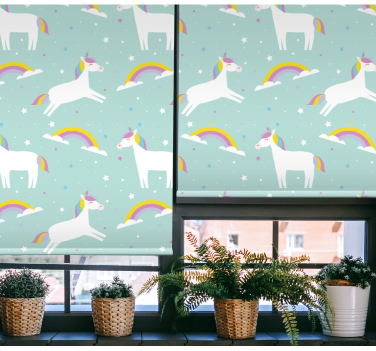 Mythical unicorns and rainbows blind kids - TenStickers