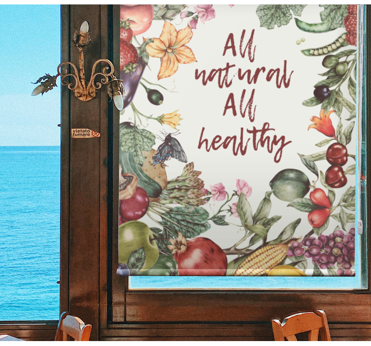 All natural and healthy blinds in a kitchen - TenStickers