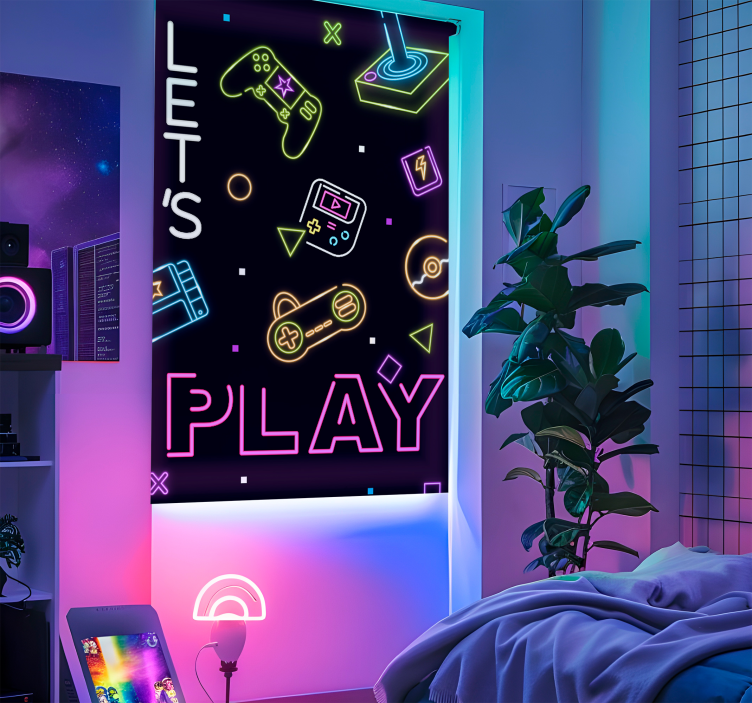 Neon controles Geek blind - TenStickers