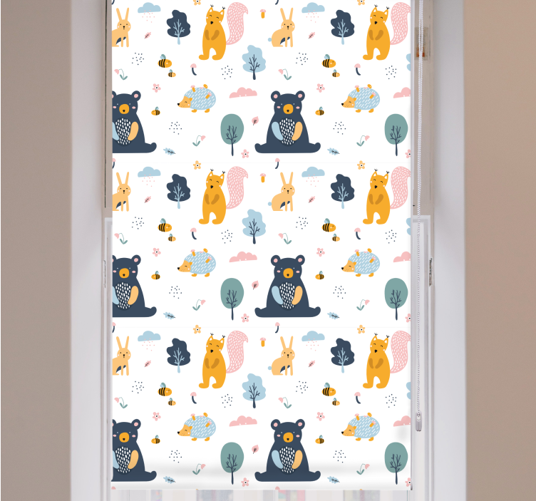Nordic forest creatures animal blind - TenStickers