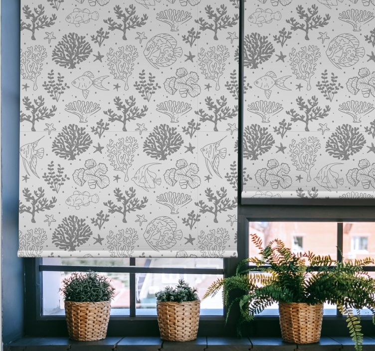 Ocean Life Patterns animal blind - TenStickers
