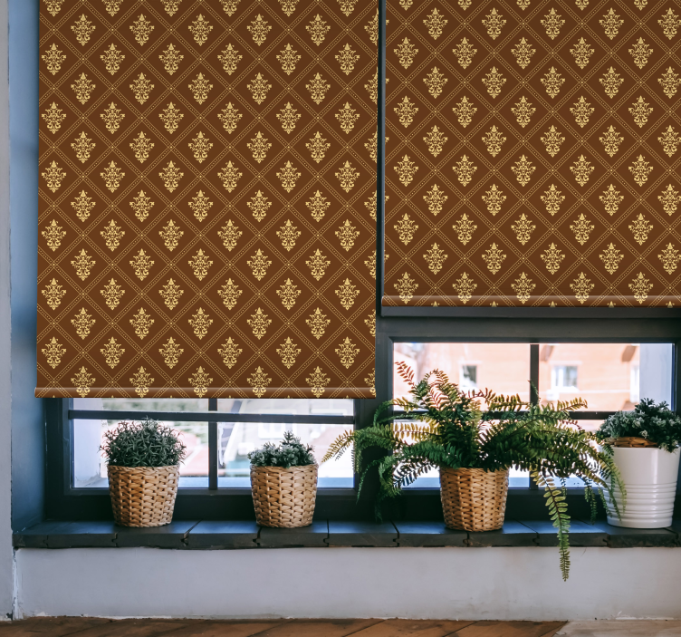 Ornate Golden Pattern classic blind - TenStickers