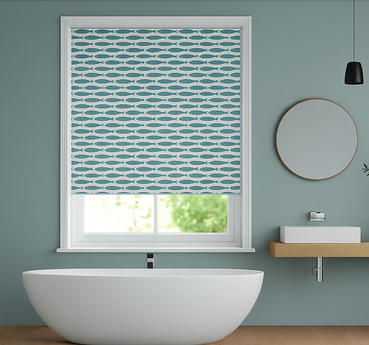 "Oscurante Acqua" bathroom blind - TenStickers