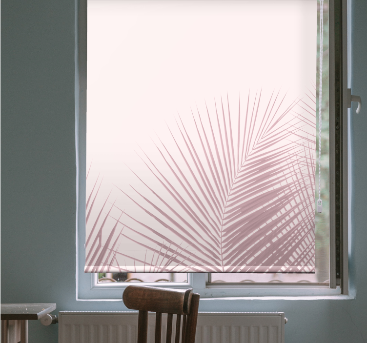 Palm leaf silhouette dining room blind - TenStickers