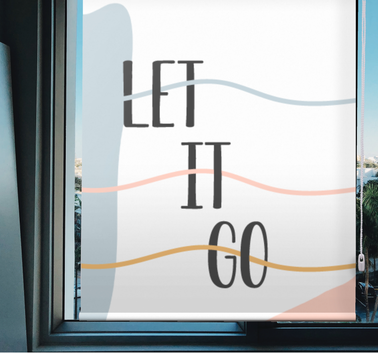 Pastel colors let it go Bathroom blind - TenStickers