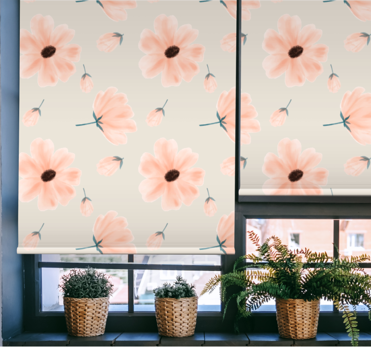 Pastel Floral Pattern blind flowers - TenStickers