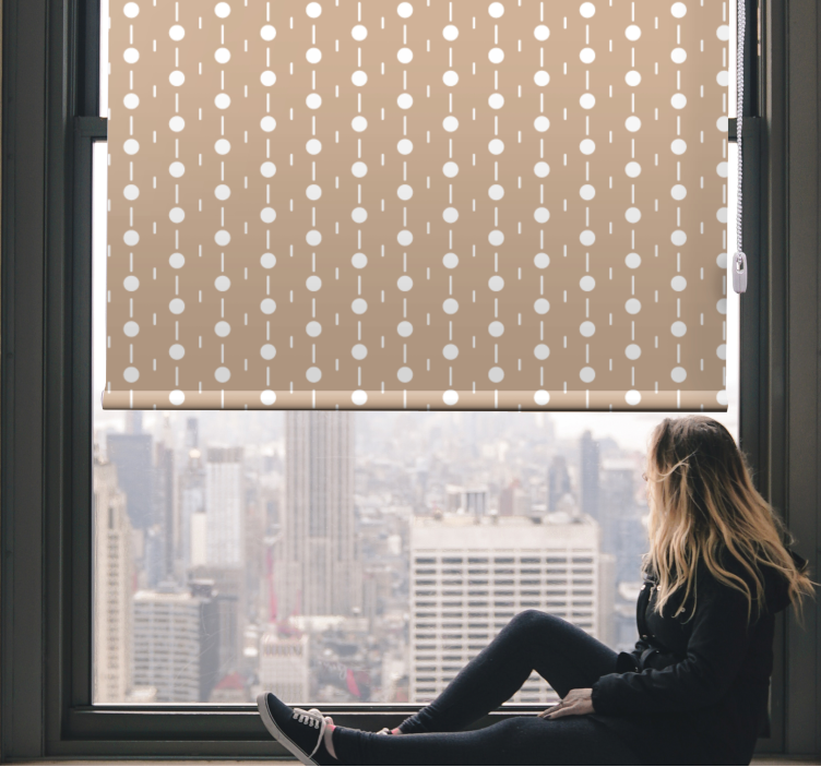 Pattern roller blind geometric dot design - TenStickers