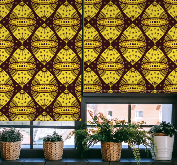 Pattern roller blind geometric fusion design - TenStickers