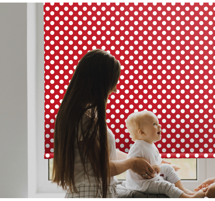 Pattern roller blind polka dot design - TenStickers