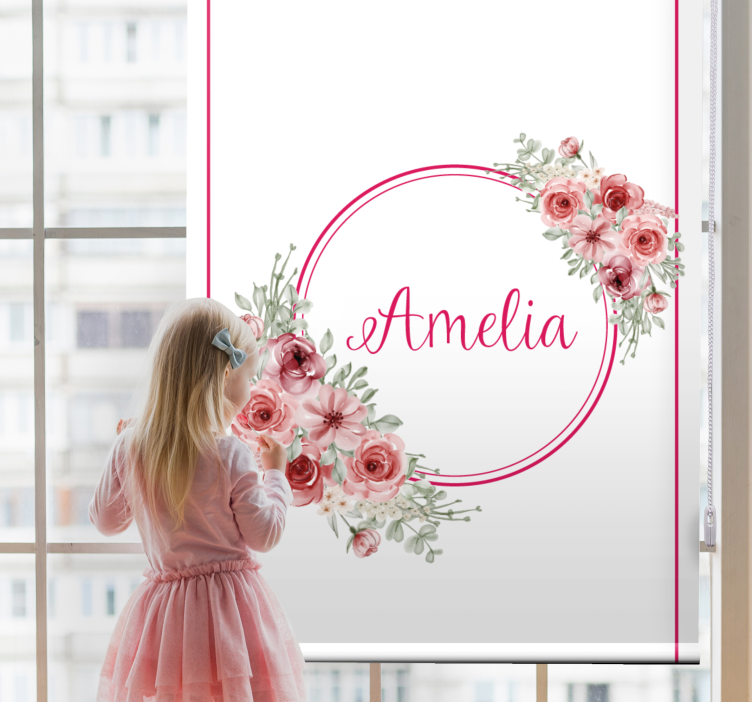 Personalized Floral Arrangement blind flowers - TenStickers