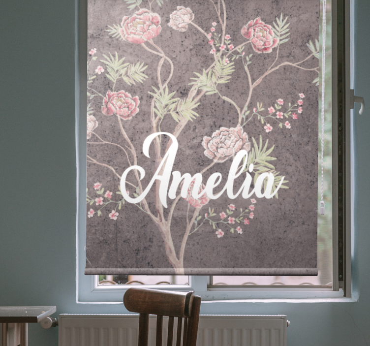 Personalized Floral Elegance blind flowers - TenStickers