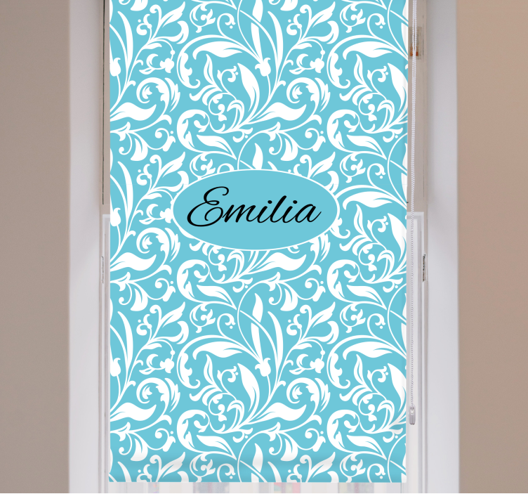 Personalized Flower Motif floral blind - TenStickers