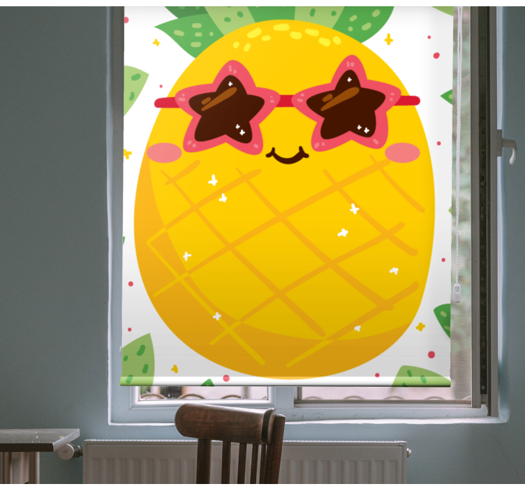 Pineapple with pink Fruit and vegetable blind - TenStickers